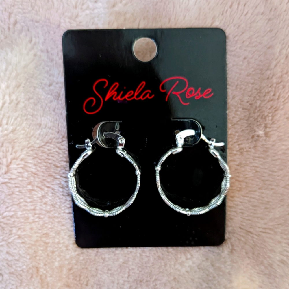 Shiela Rose silver plated earrings